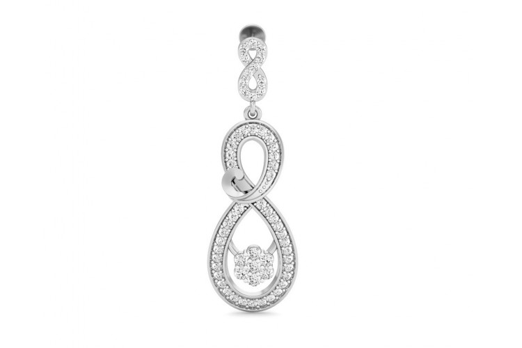 Infinity Dangle Drop Diamond Earrings